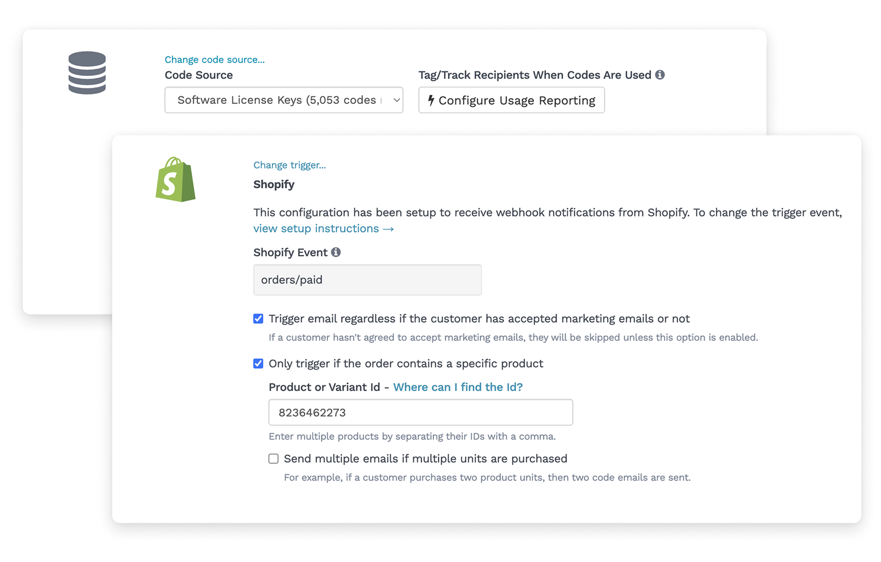Digital code management dashboard